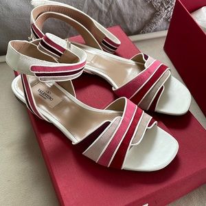 Authentic Valentino Rainbow Ankle Wrap suede sandal brand new. Size 37.5.